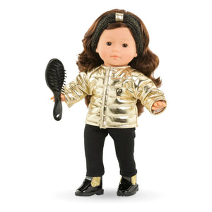 Corolle - Set de costura de chaqueta y accesorios para muñeca de 36 cm | Dorado
