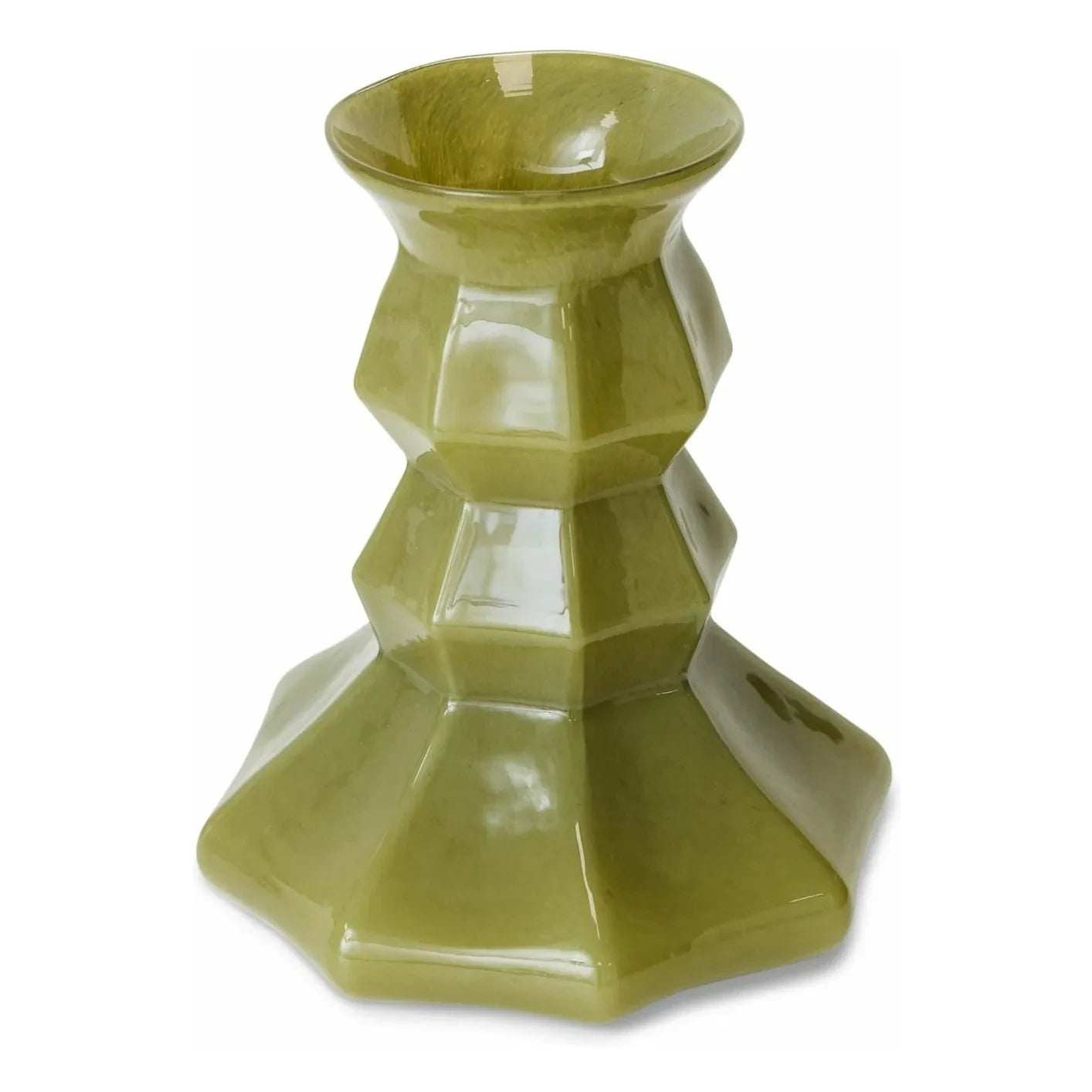 HKliving - Jarrón de cristal silueta | Verde