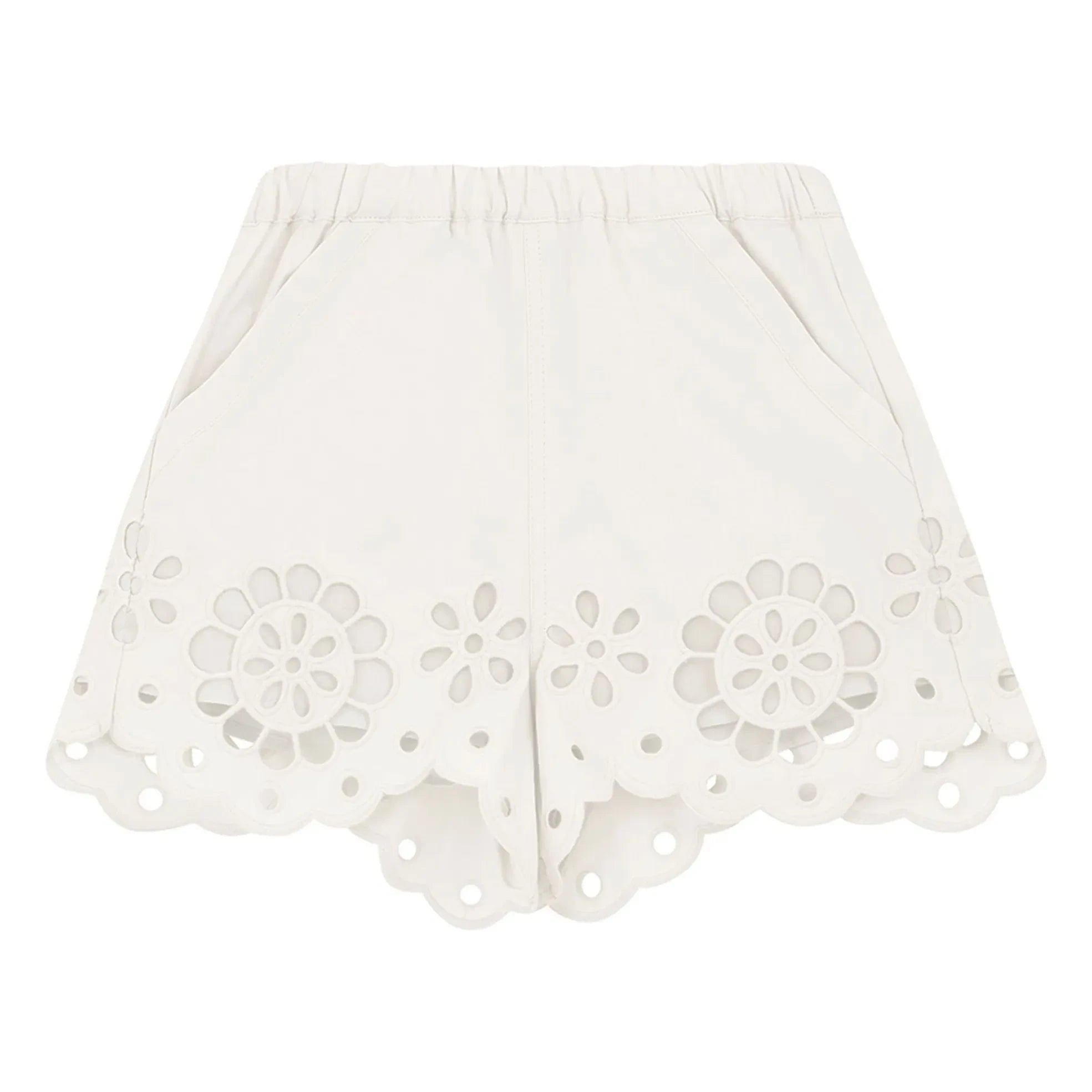 Zimmermann - Awaken Shorts bordados en inglés | Marfil