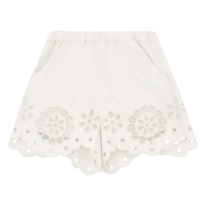 Zimmermann - Awaken Shorts bordados en inglés | Marfil