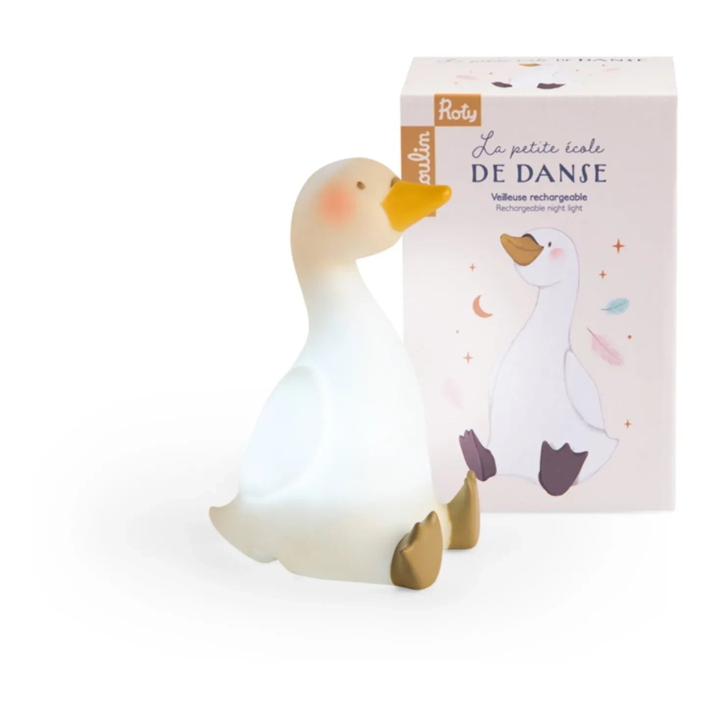 Moulin Roty - Lámpara de noche Cisne | Blanco