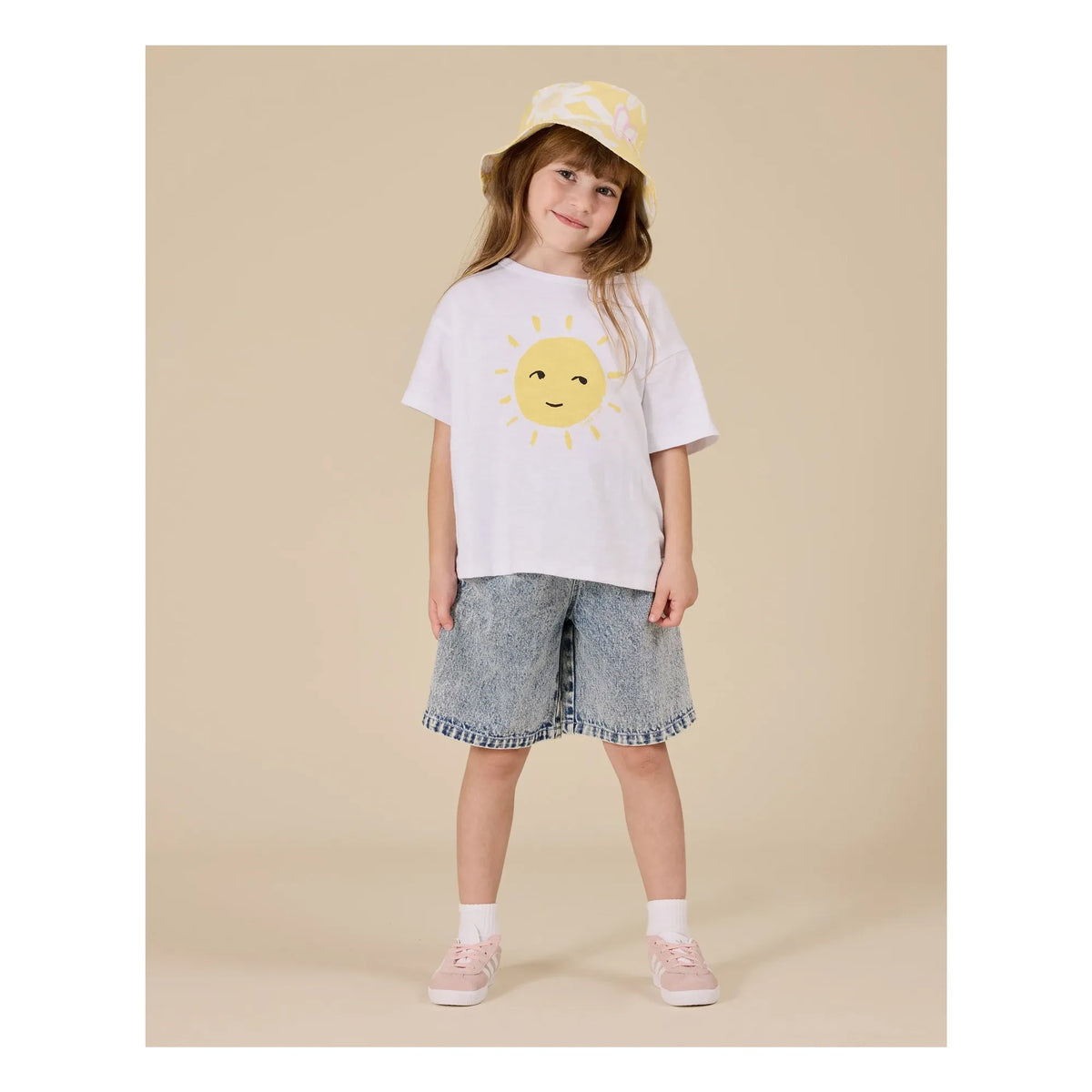Goldie + Ace - Exclusive Goldie+Ace x Smallable - Camiseta Oversize Soleil | Blanco