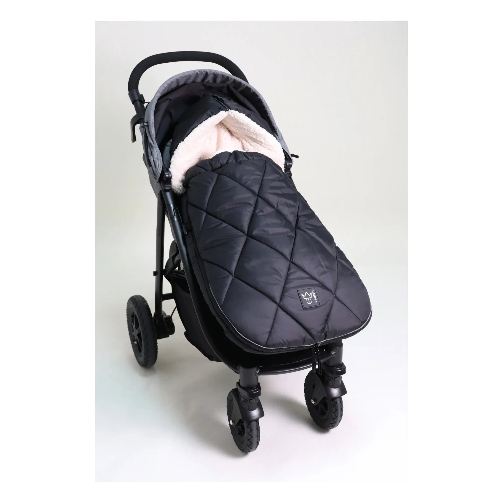 Kaiser - Saco universal para los pies Sherpa Fleece XL | Negro