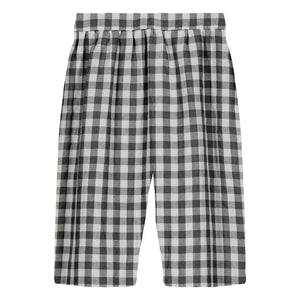 Studio Bohème - Pantalón de gasa de algodón orgánico Vichy Cousin | Negro