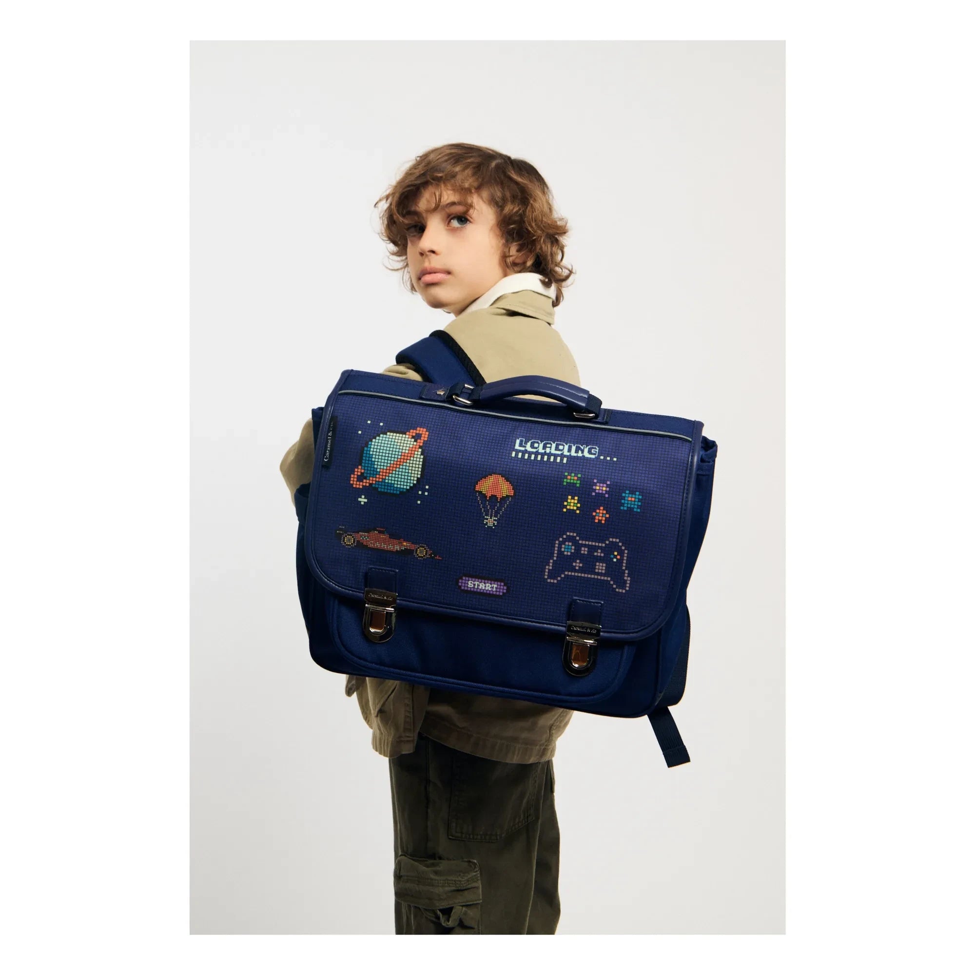 Caramel & Cie - Bolso Pixel Art | Azul marino