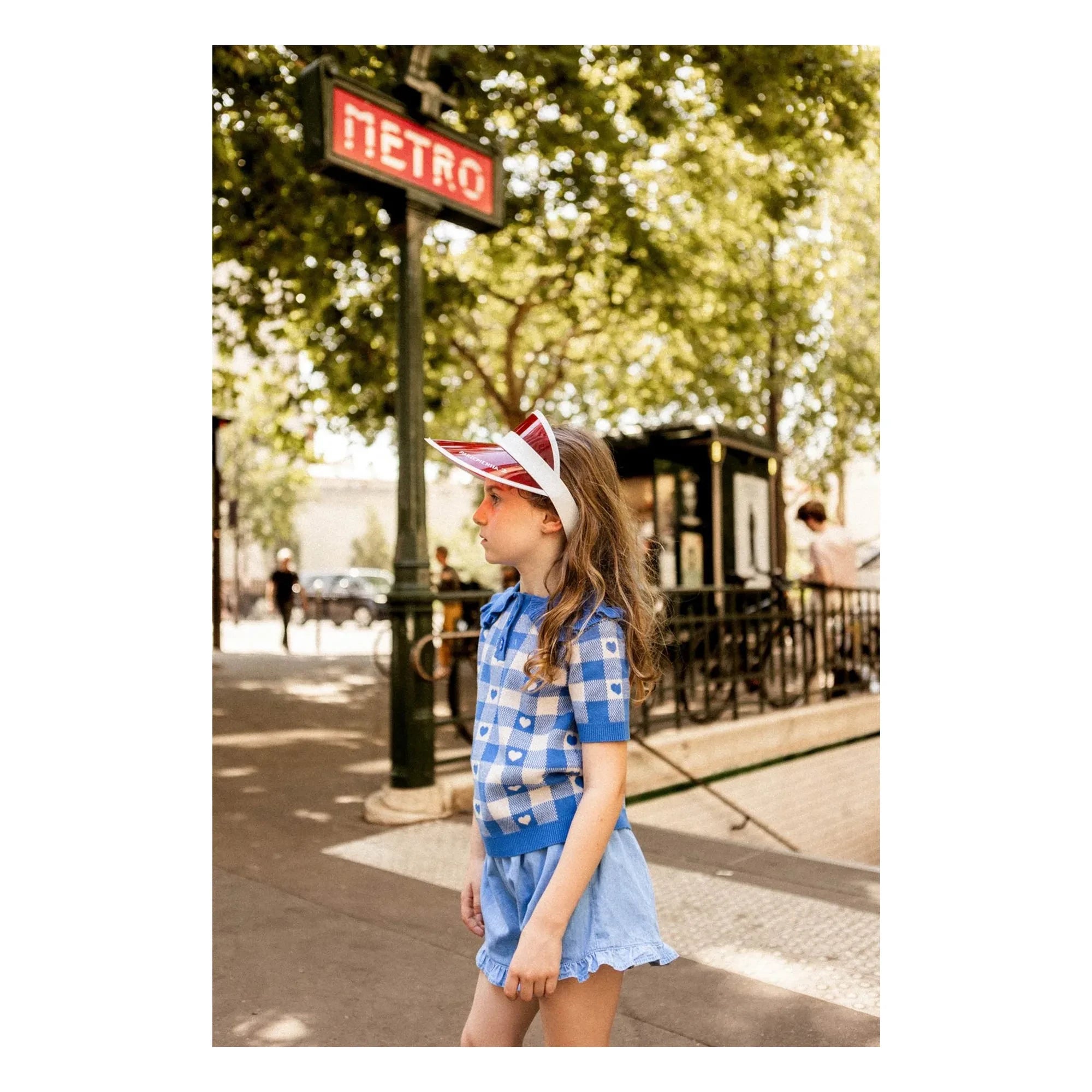 Louis Louise - Camiseta de punto Paule a cuadros | Azul real