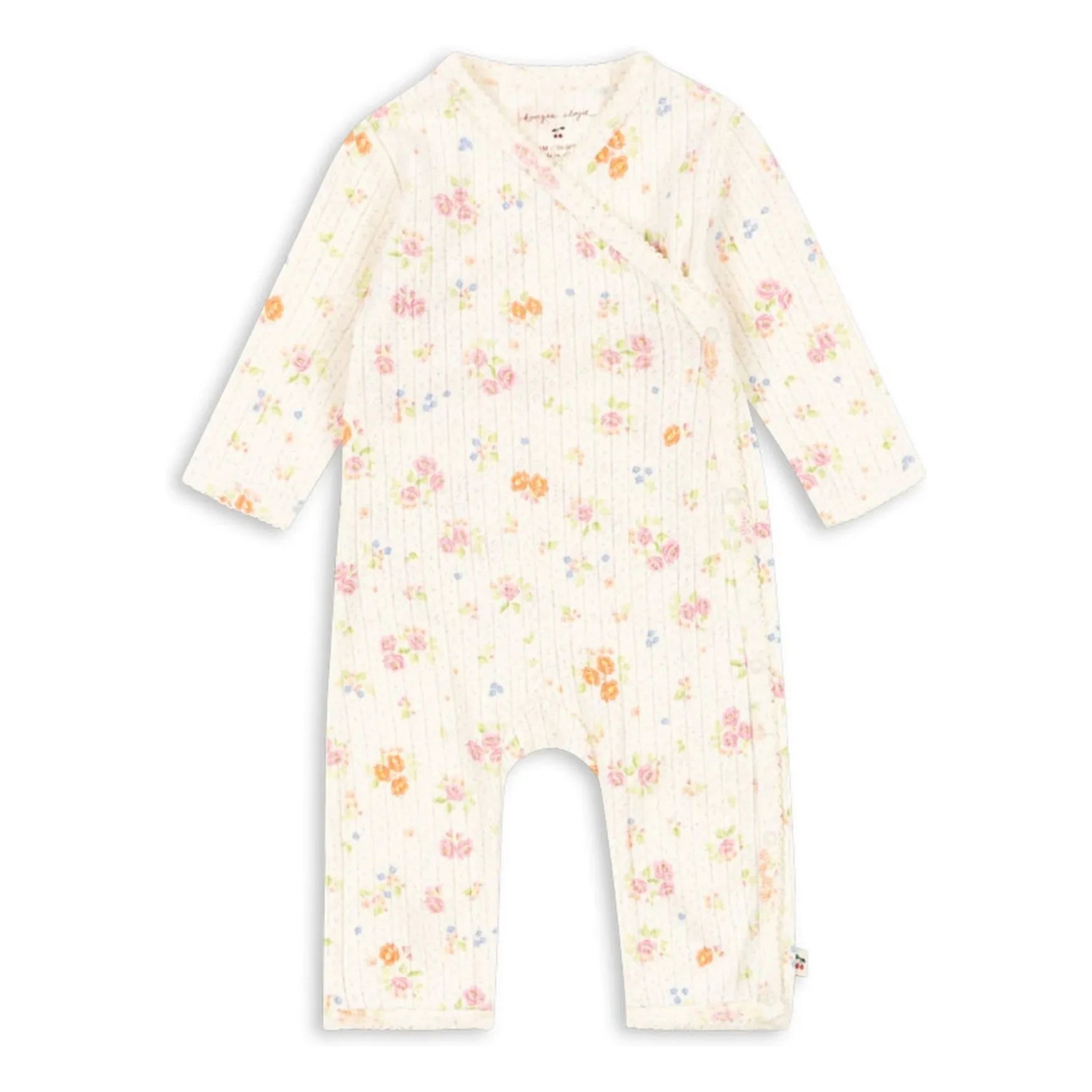 Konges Sløjd - Peto de pana de algodón orgánico con estampado floral Minnie | Crudo