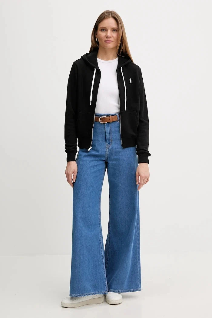 Sudadera con capucha y cremallera de algodón para mujer Polo Ralph Lauren