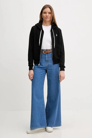 Sudadera con capucha y cremallera de algodón para mujer Polo Ralph Lauren