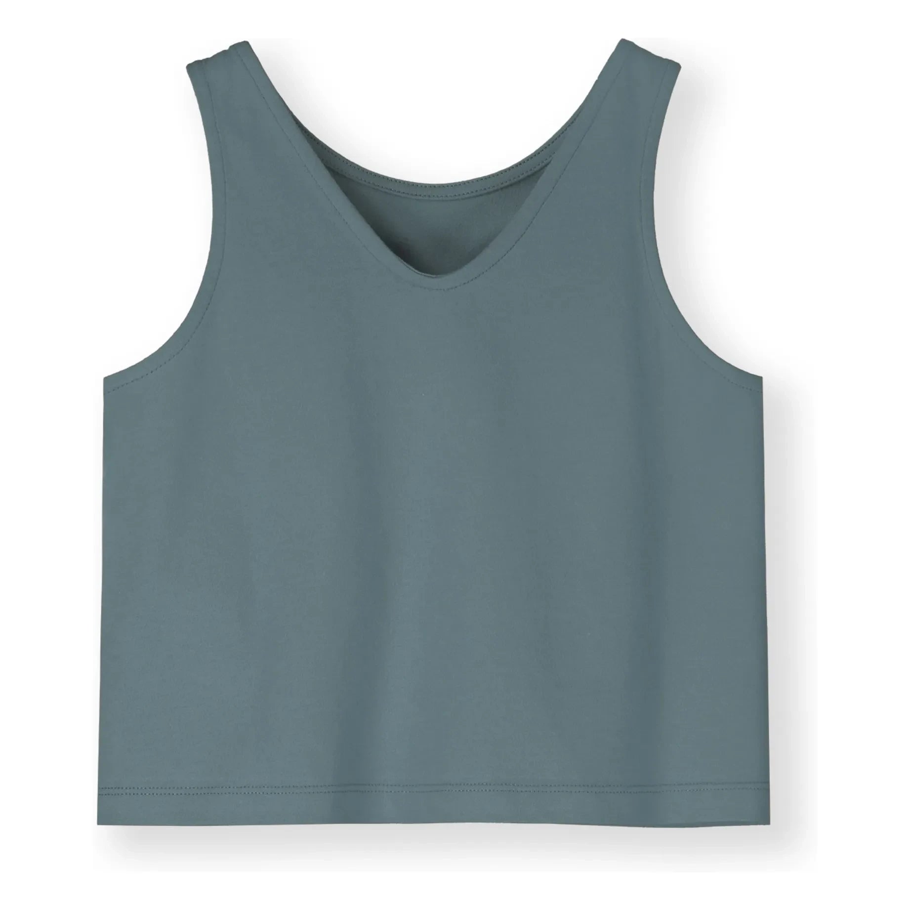 Gray Label - Top orgánico de algodón en caja | Azul grisáceo