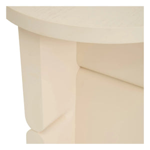 Nobodinoz - Mesita auxiliar de madera pintada de membrillo | Marfil