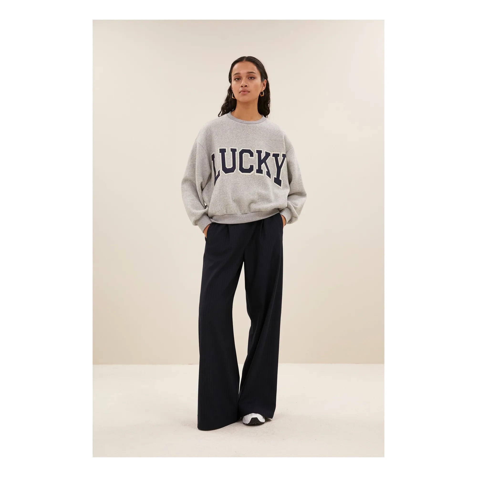 By Bar - Sudadera Bibi Patchwork | Gris Melange