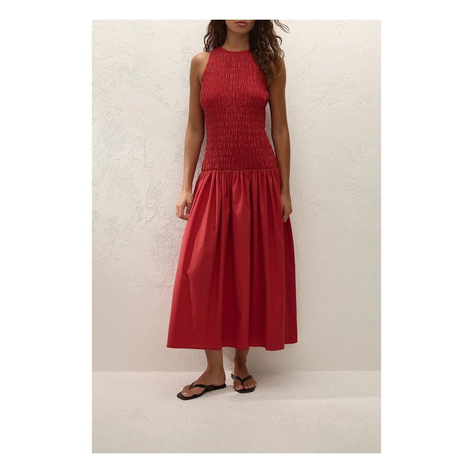 Faithfull the Brand - Vestido de Algodón Sanchia | Rojo
