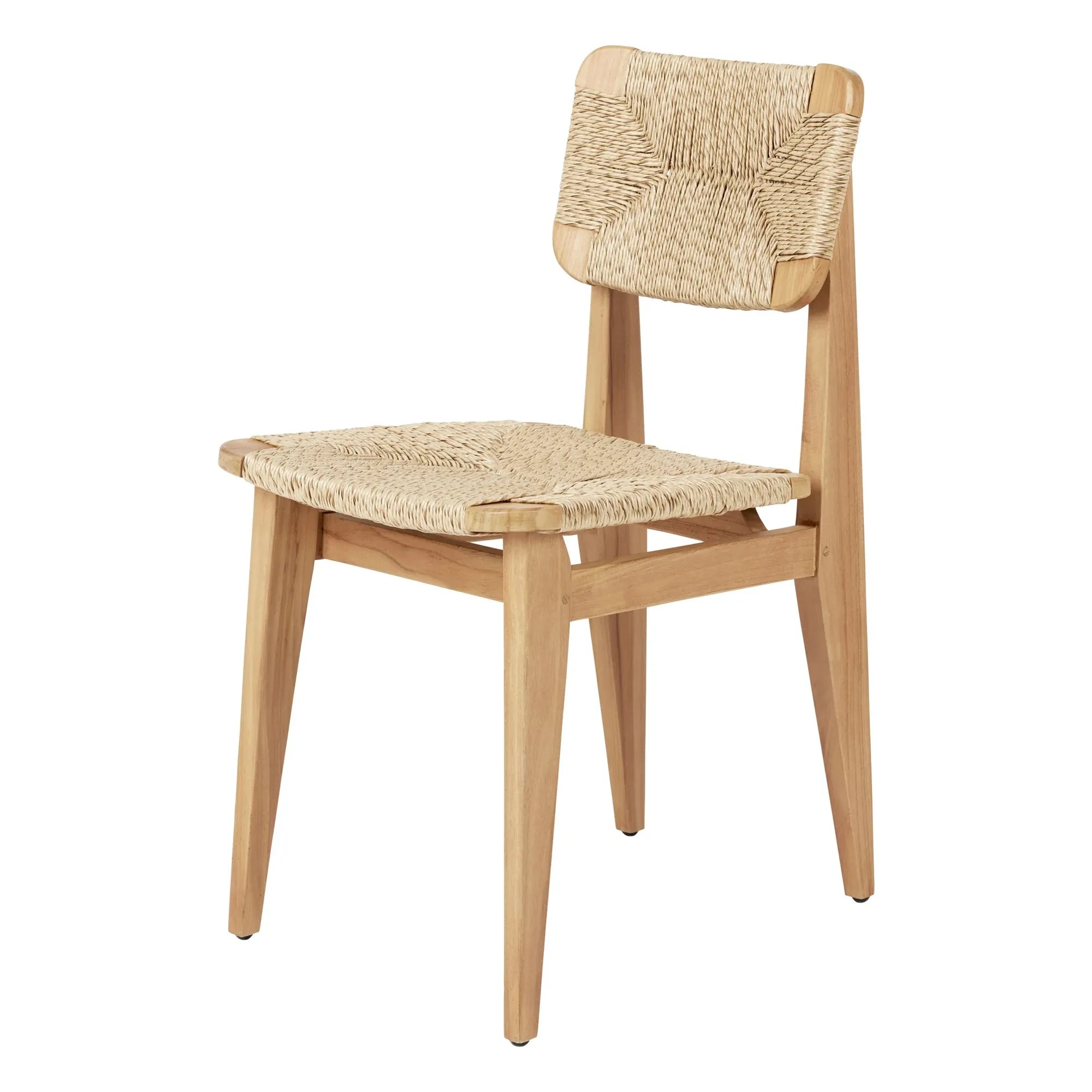 Gubi - Silla de exterior Marcel Gascoin con asiento de cuerda