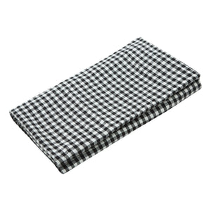 Gabrielle Paris - Mantel de Lino Lavado Gingham | Negro