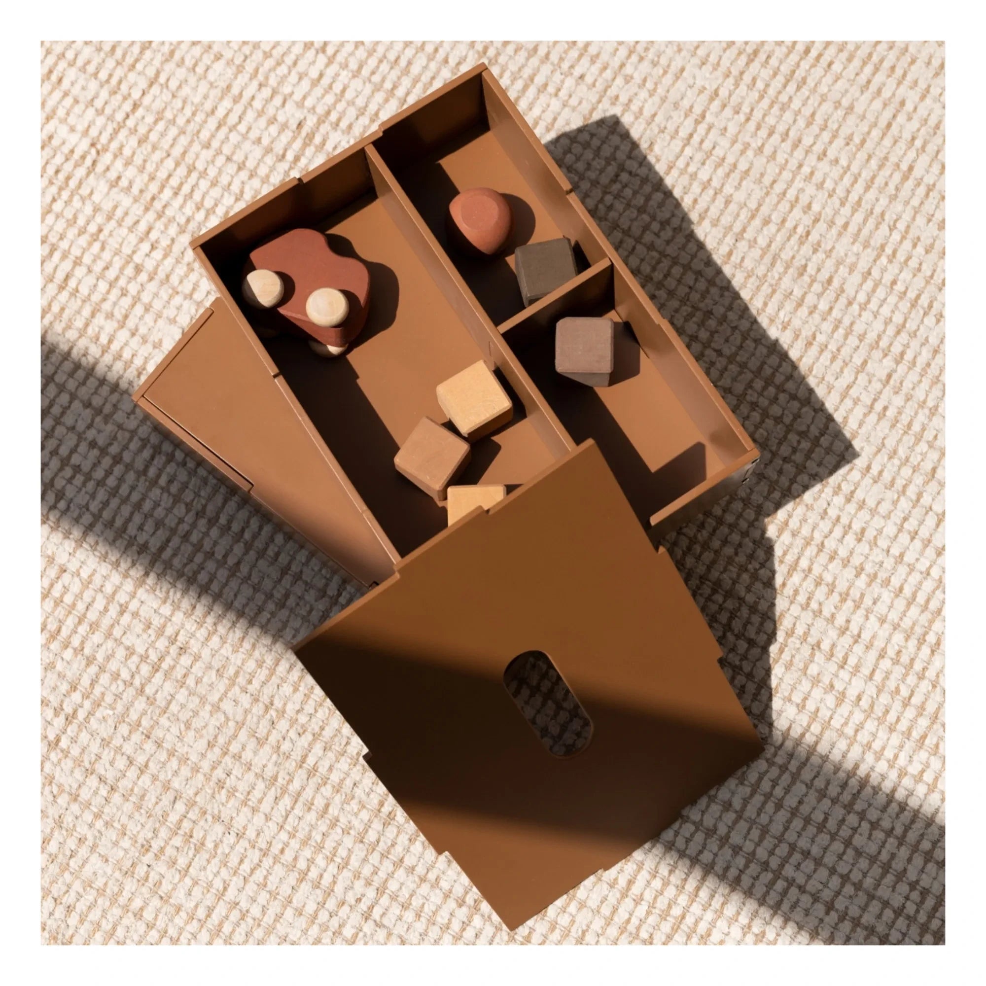 Nofred - Caja de almacenamiento con tapa de madera | Marrón