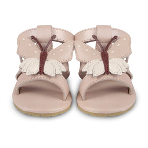 Donsje - Sandalias de piel con mariposa Tuti Sky | Rosa pálido