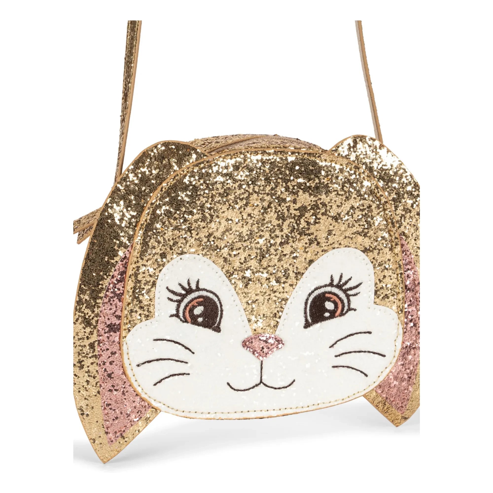 Konges Sløjd - Bolso Conejo Lentejuelas Doradas