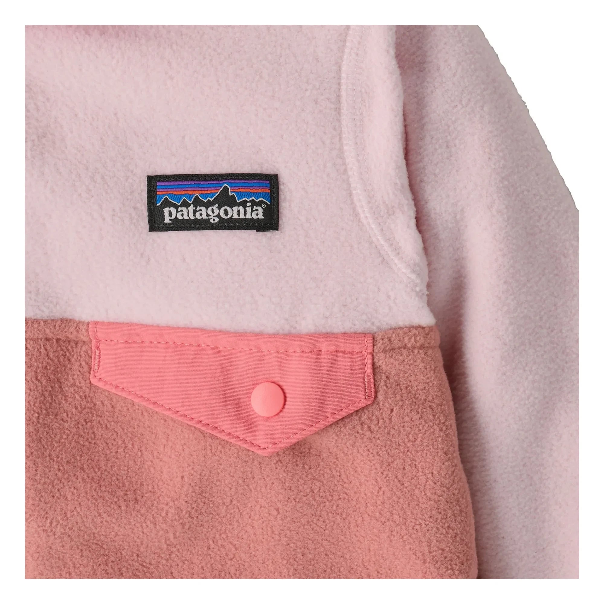 Patagonia - Chaqueta polar Micro D Snap-T de fibra reciclada para bebé | Rosa