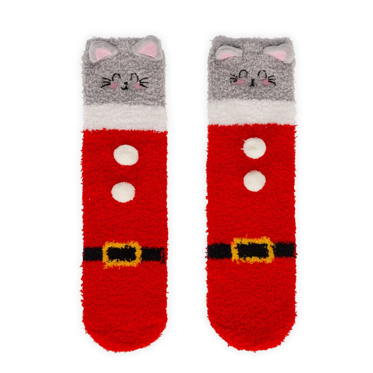 Legami - Calcetines de Navidad para adultos Kitty Santa - ¡Una combinación perfecta!