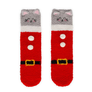 Legami - Calcetines de Navidad para adultos Kitty Santa - ¡Una combinación perfecta!