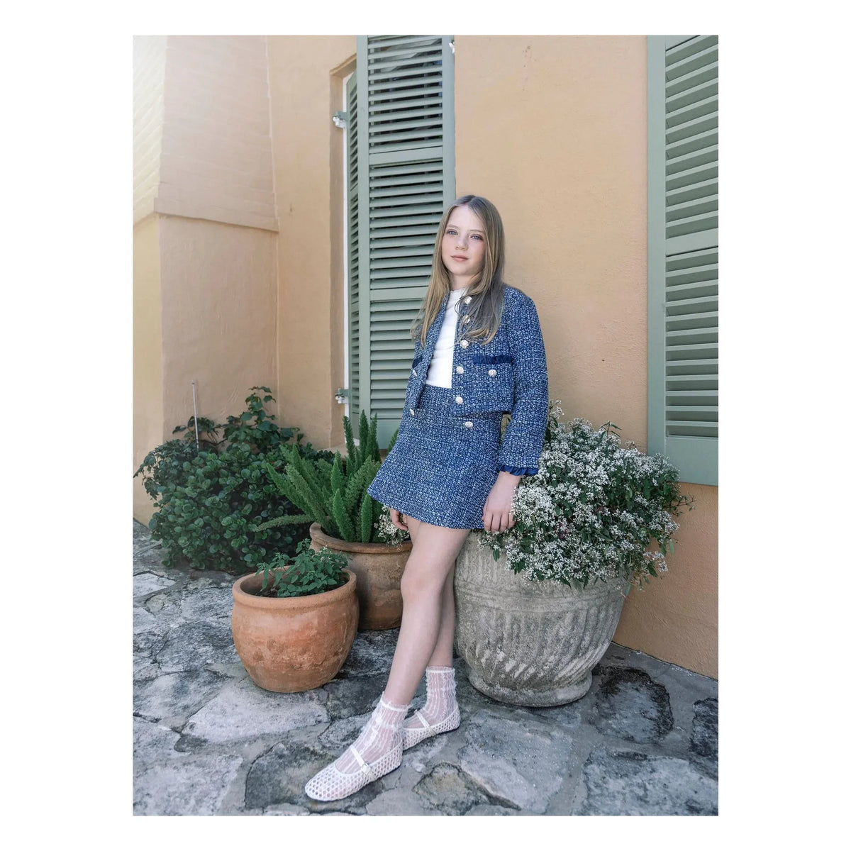 Tutu du Monde - Falda de tweed Dreamtide | Azul marino