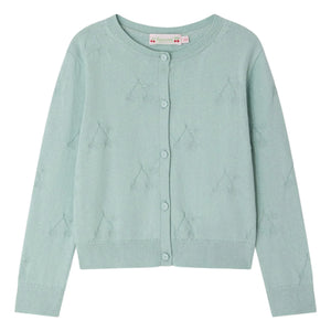 Bonpoint - Cárdigan Pointelle Lysia Algodón Orgánico | Celadón