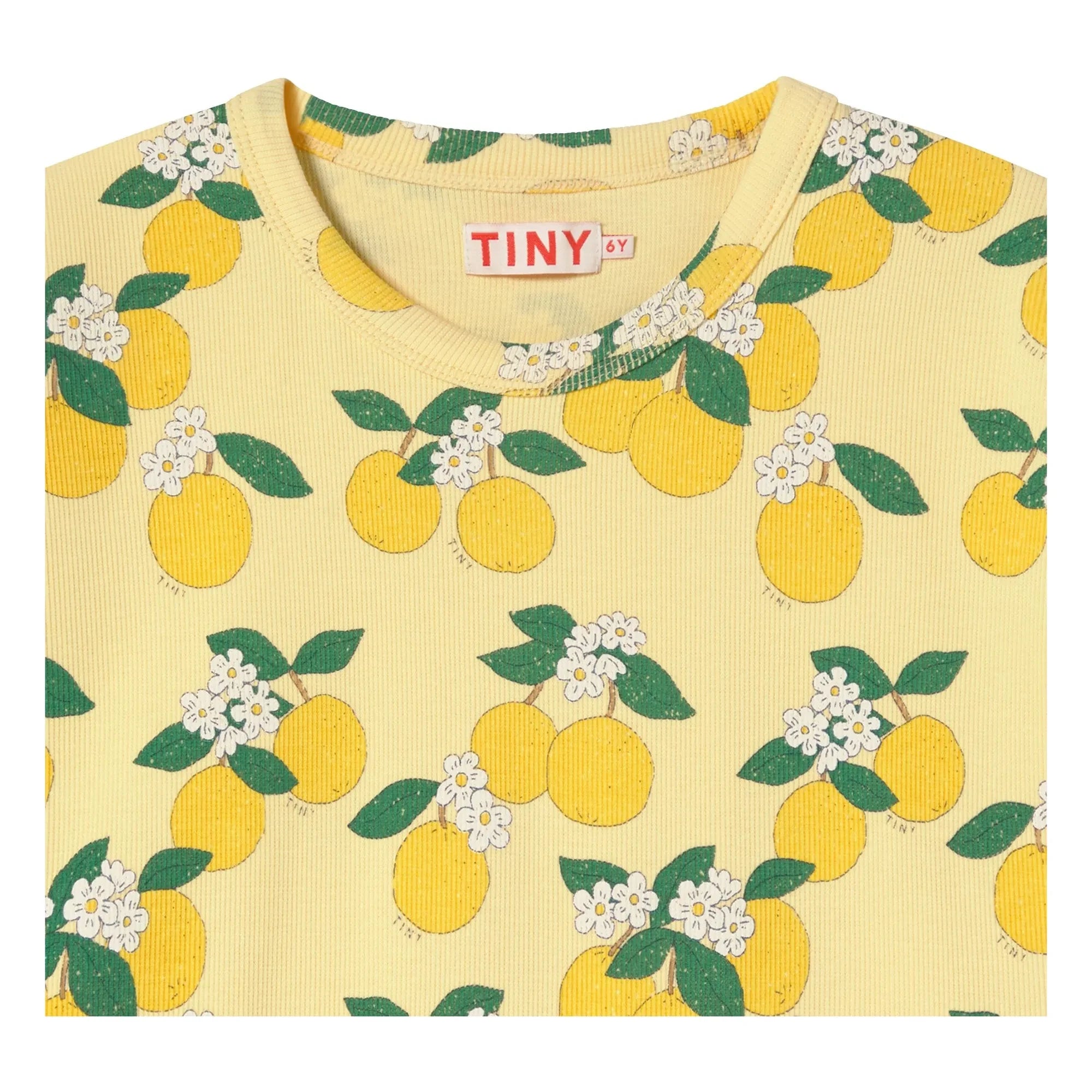 Tinycottons - Camiseta en relieve Naranja Algodón orgánico | Amarillo pálido