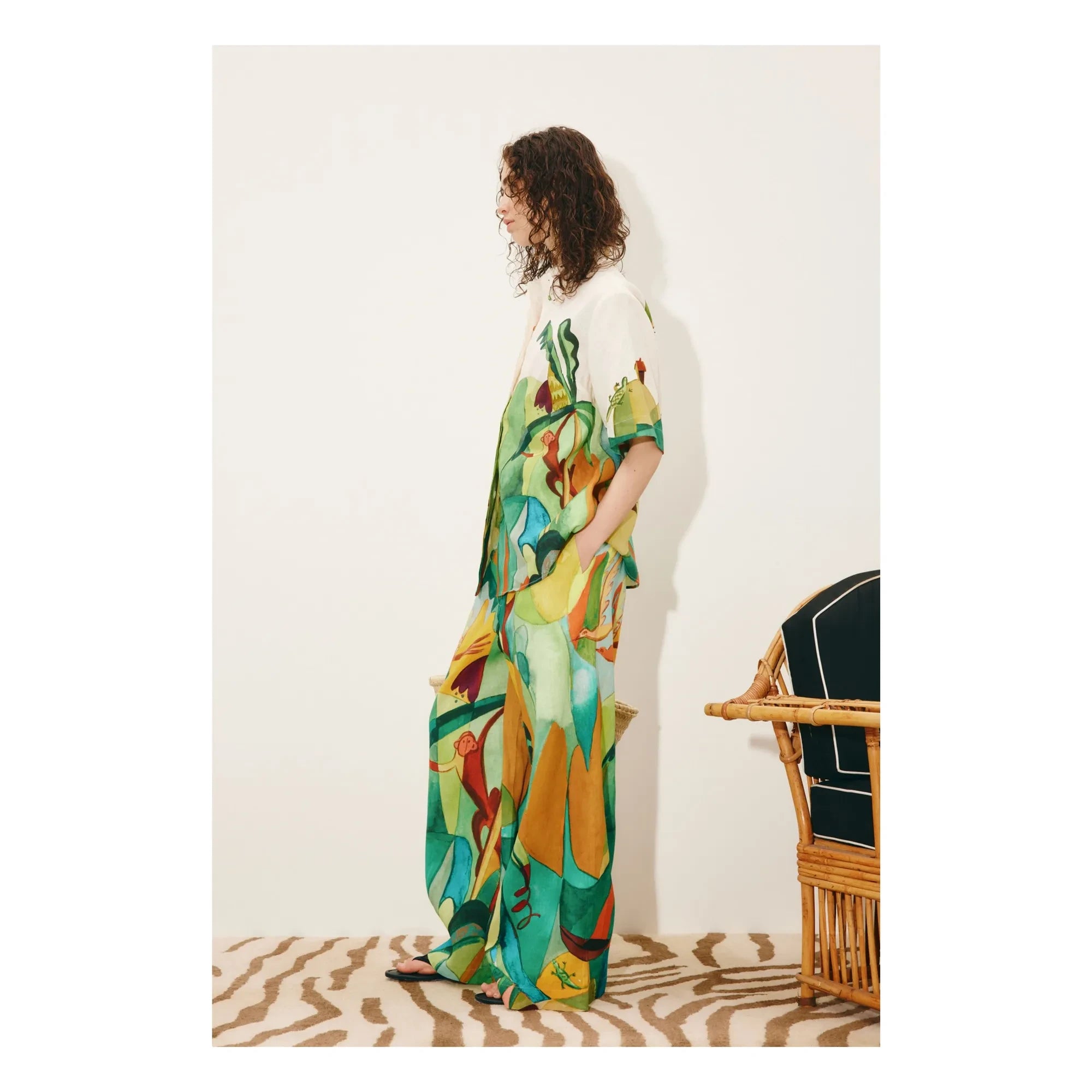 Alémais - Camisa Mokshini de lino | Verde