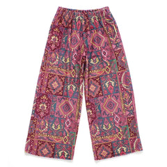 Maison Mangostan - Kadife Patchwork Pantolon | Bordo
