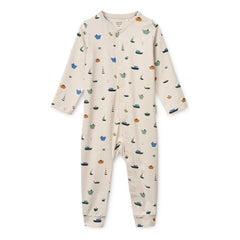 Liewood - Pijama Birk Bateaux Algodón Orgánico | Beige