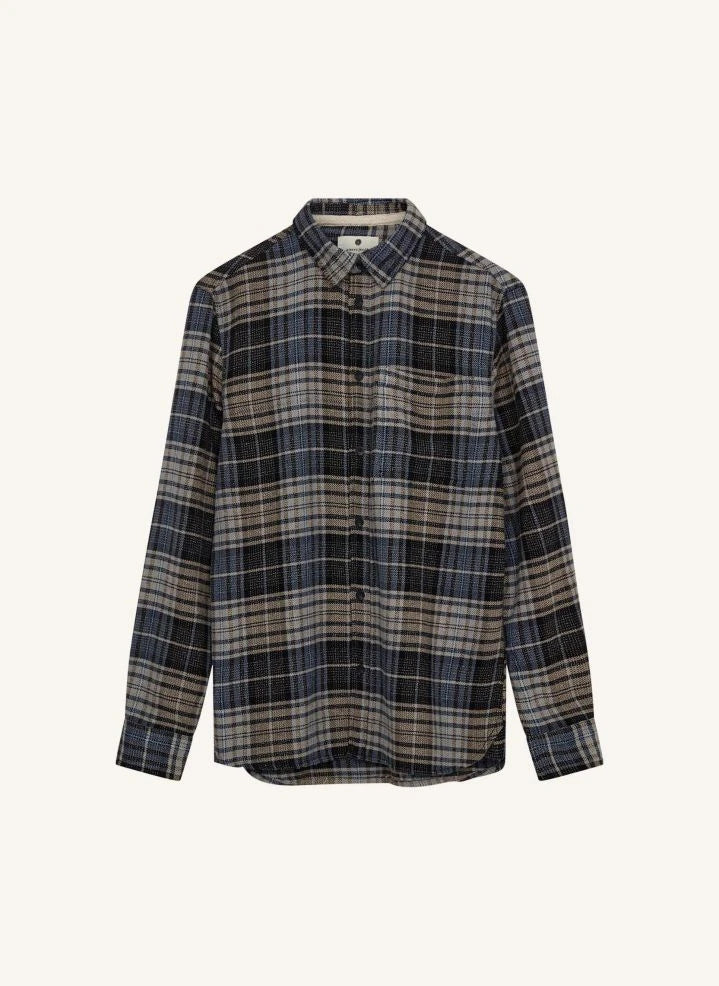 Anerkjendt - Camisa Akkonrad a Rayas de Fibras Recicladas | Índigo
