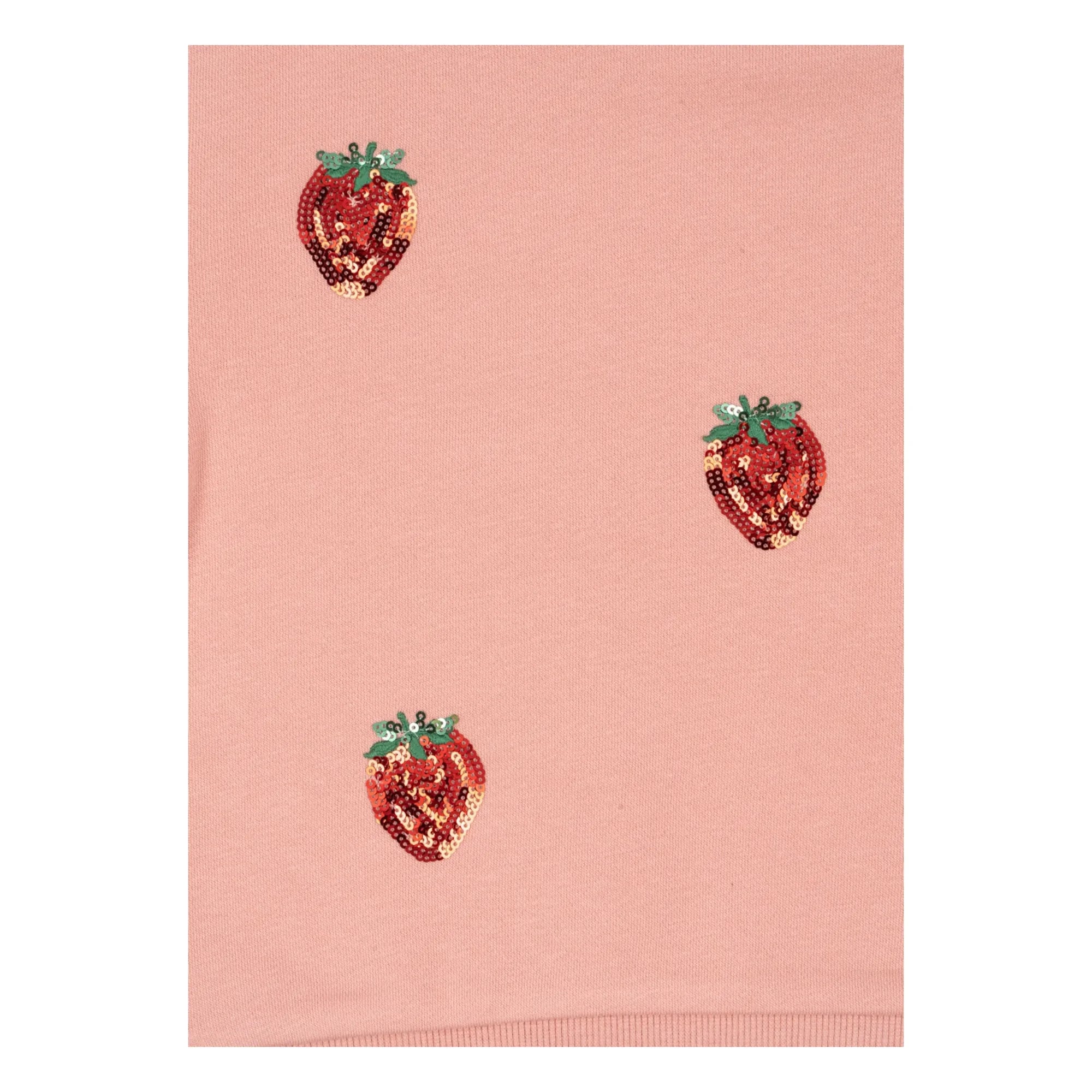 Konges Sløjd - Sudadera Lou de fresa con lentejuelas de algodón orgánico | Rosa