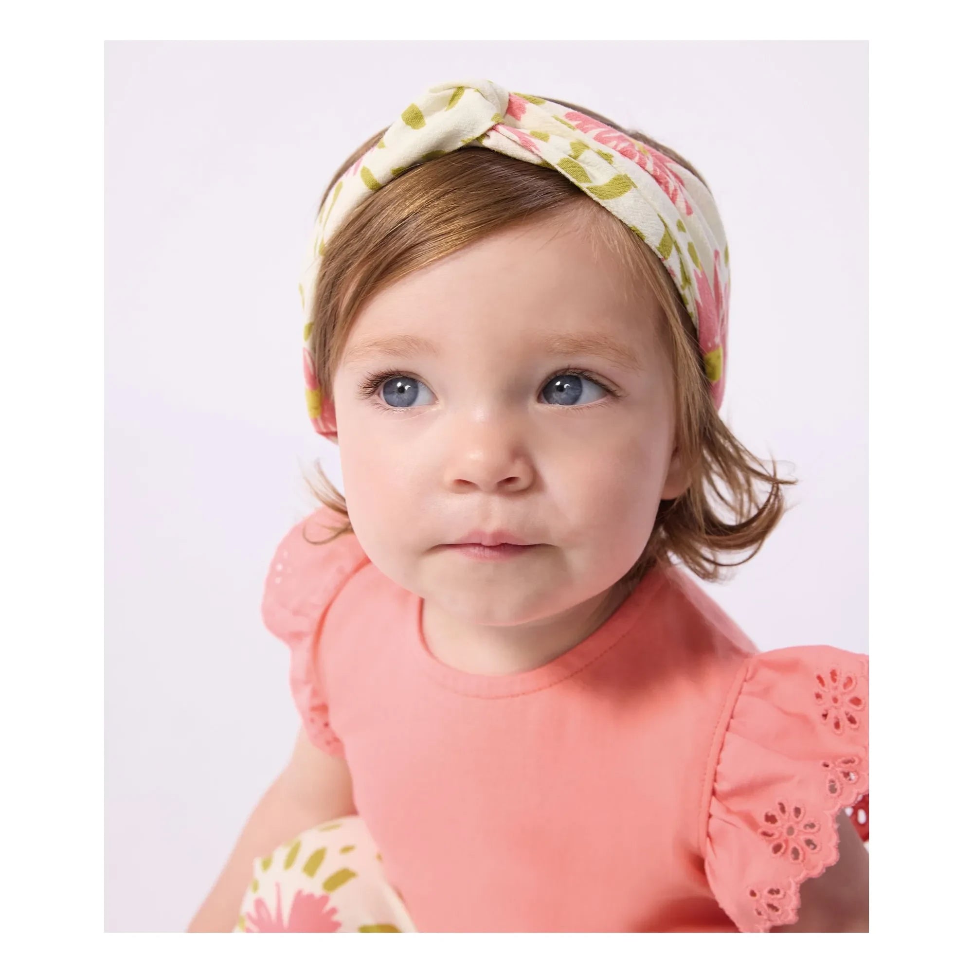 Petit Bateau - Corona de crepé con estampado floral | Crudo