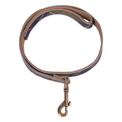 Barbour - Collar para perro reflectante de tartán | Marrón topo