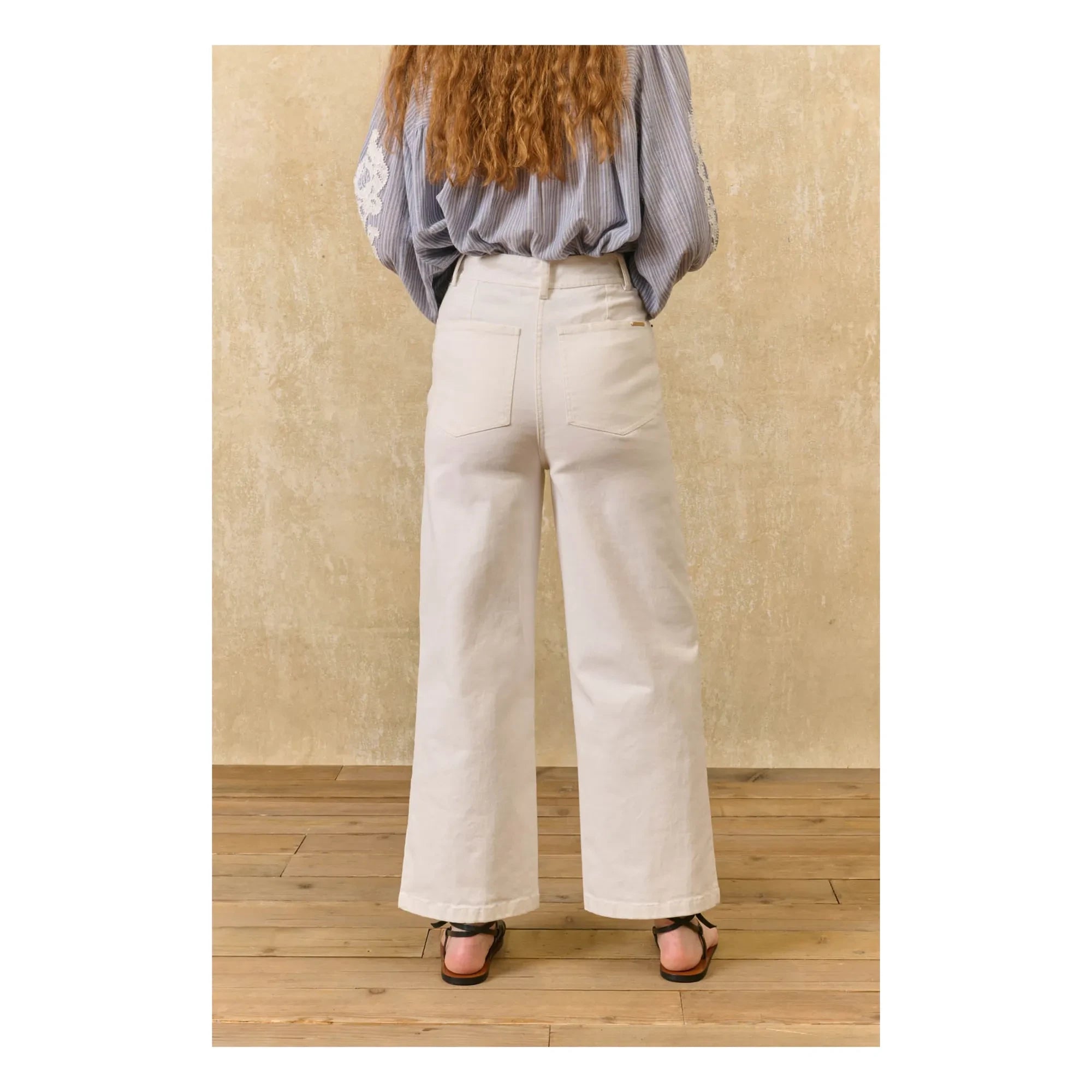 Louise Misha - Pantalones Solange de Algodón | Blanco