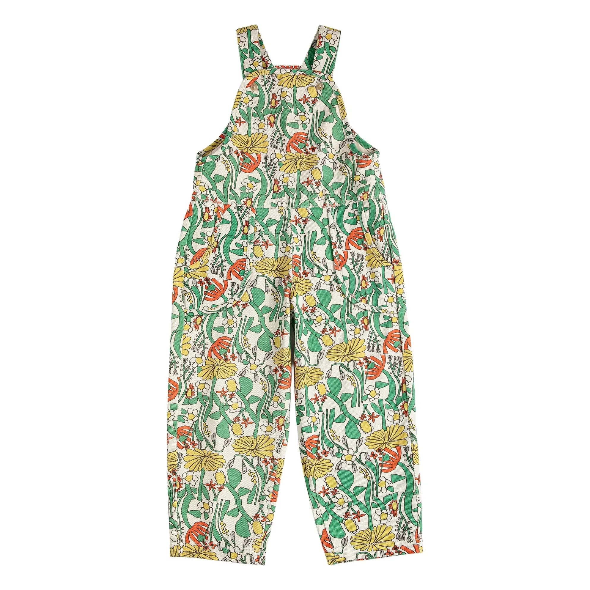 Bobo Choses - Mono de algodón orgánico con estampado de flores | Blanco