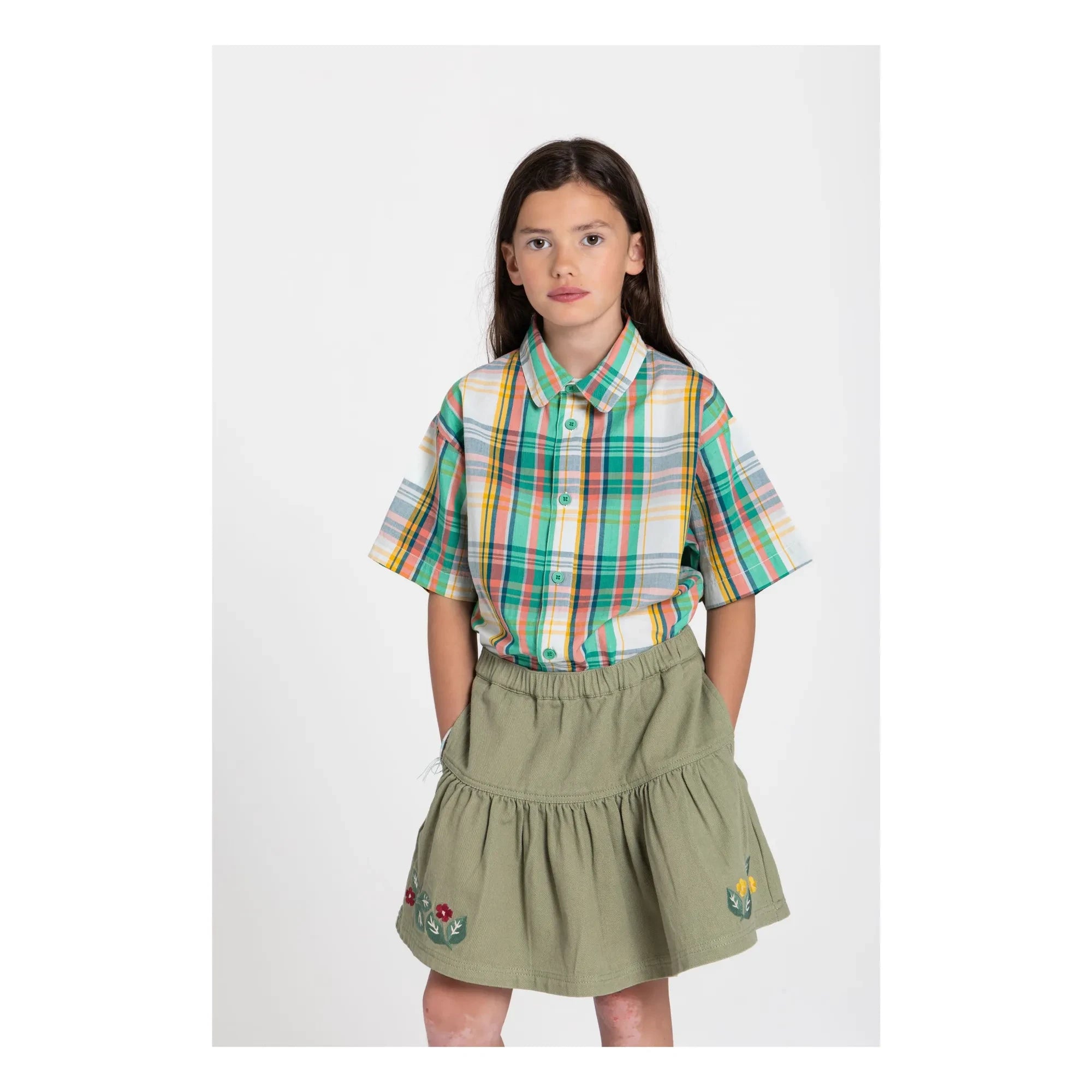 Hundred Pieces - Falda Kaya Fleurie | Verde almendra