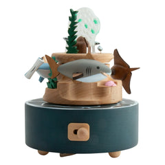 Wooderful life - Caja de Música de Madera con Peces
