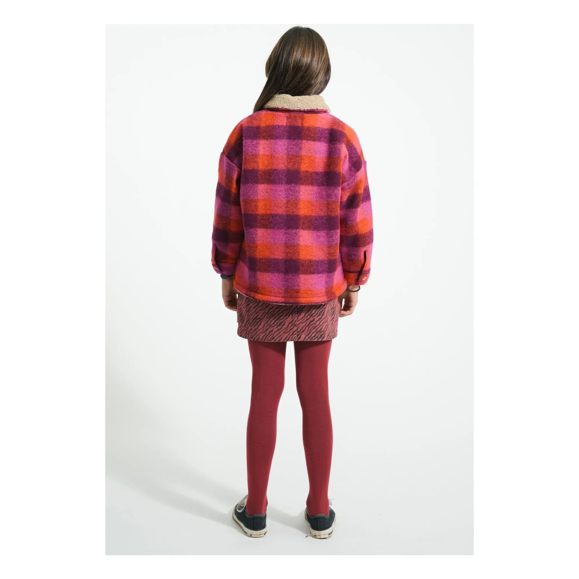 Piupiuchick - Chaqueta a cuadros de lana | Rosa