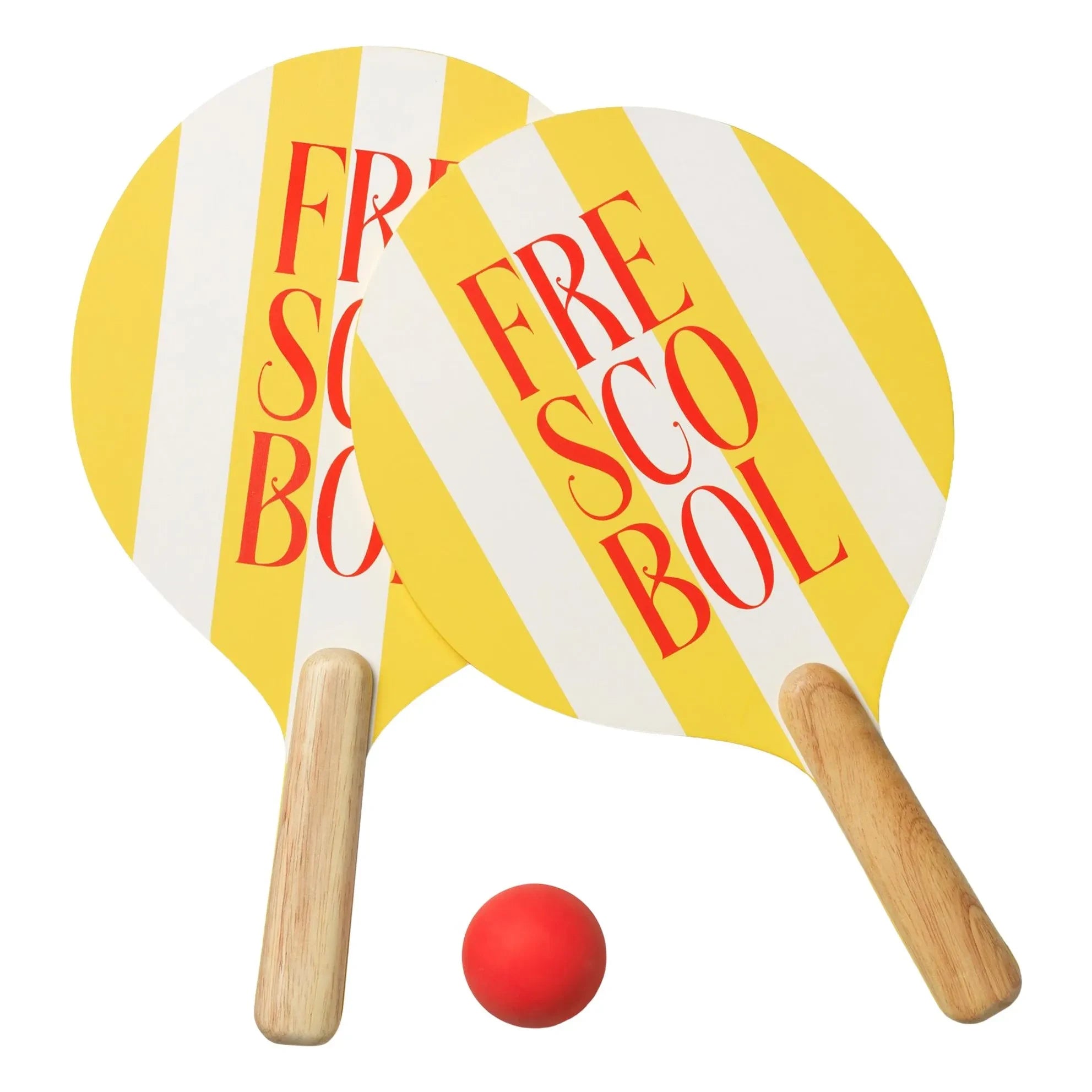 PrintWorks - Juego de raquetas de playa Frescobol - Set de 2 | Amarillo