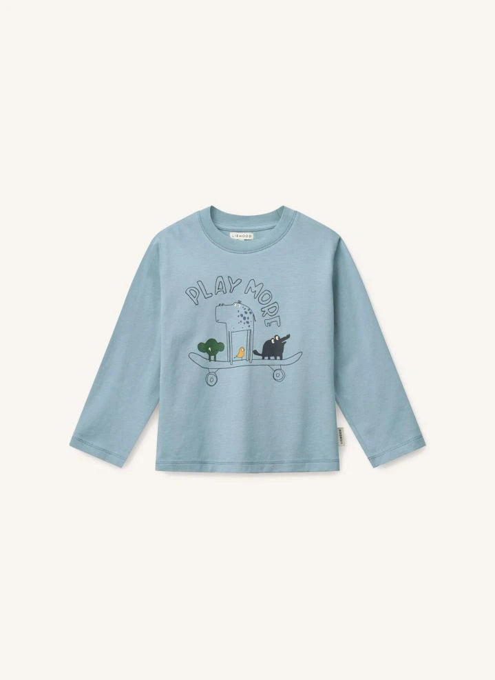 Liewood - Francis Play More Camiseta de Algodón Orgánico | Azul