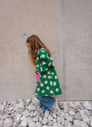 Hello Hossy - Capa de Lluvia con Estampado de Flores | Verde