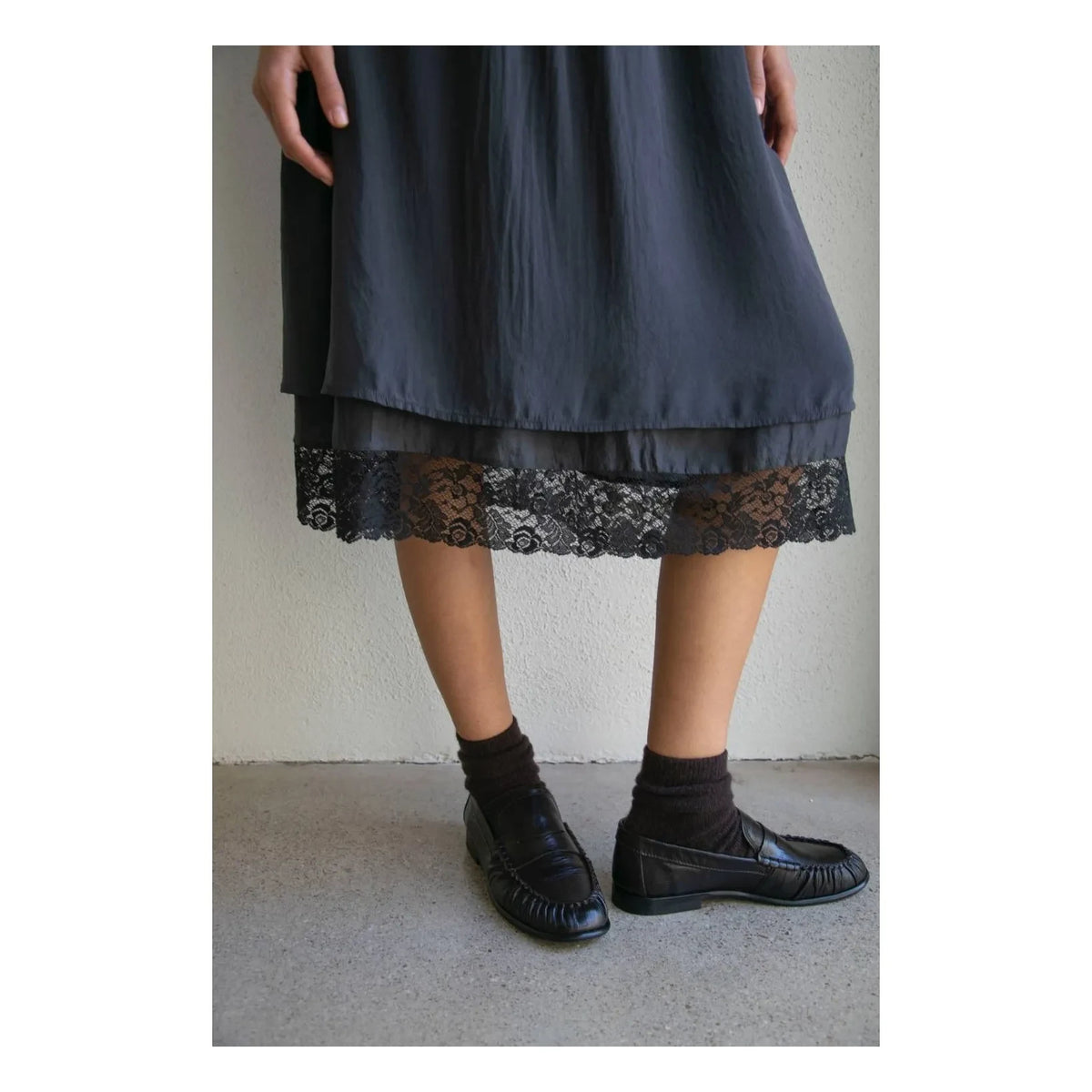 THEAVANT - Vestido de seda Coquette | Negro