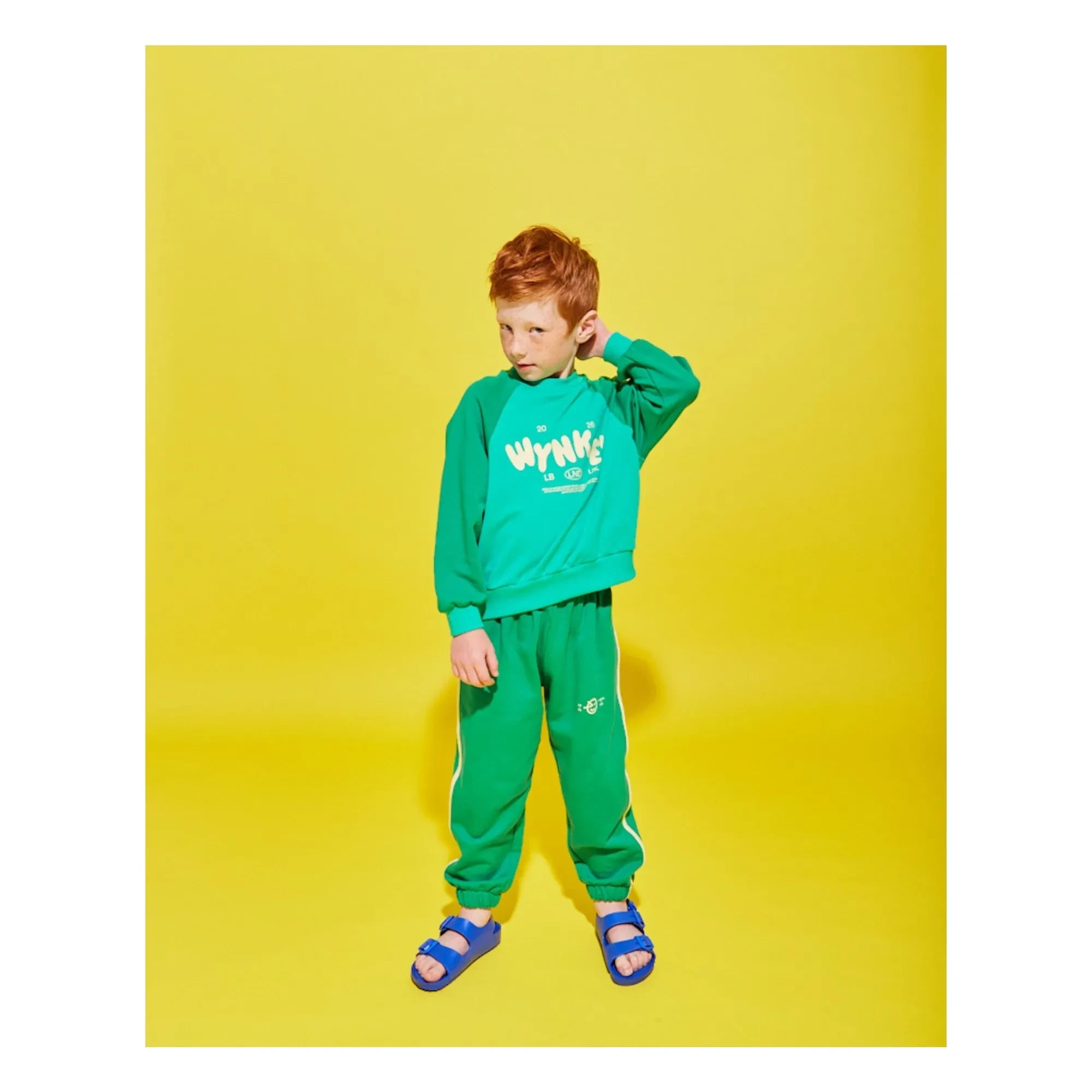 Wynken - Jogger de algodón orgánico a contraste | Verde