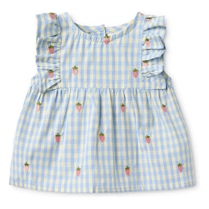 Flöss - Vestido Millie Gingham | Azul claro