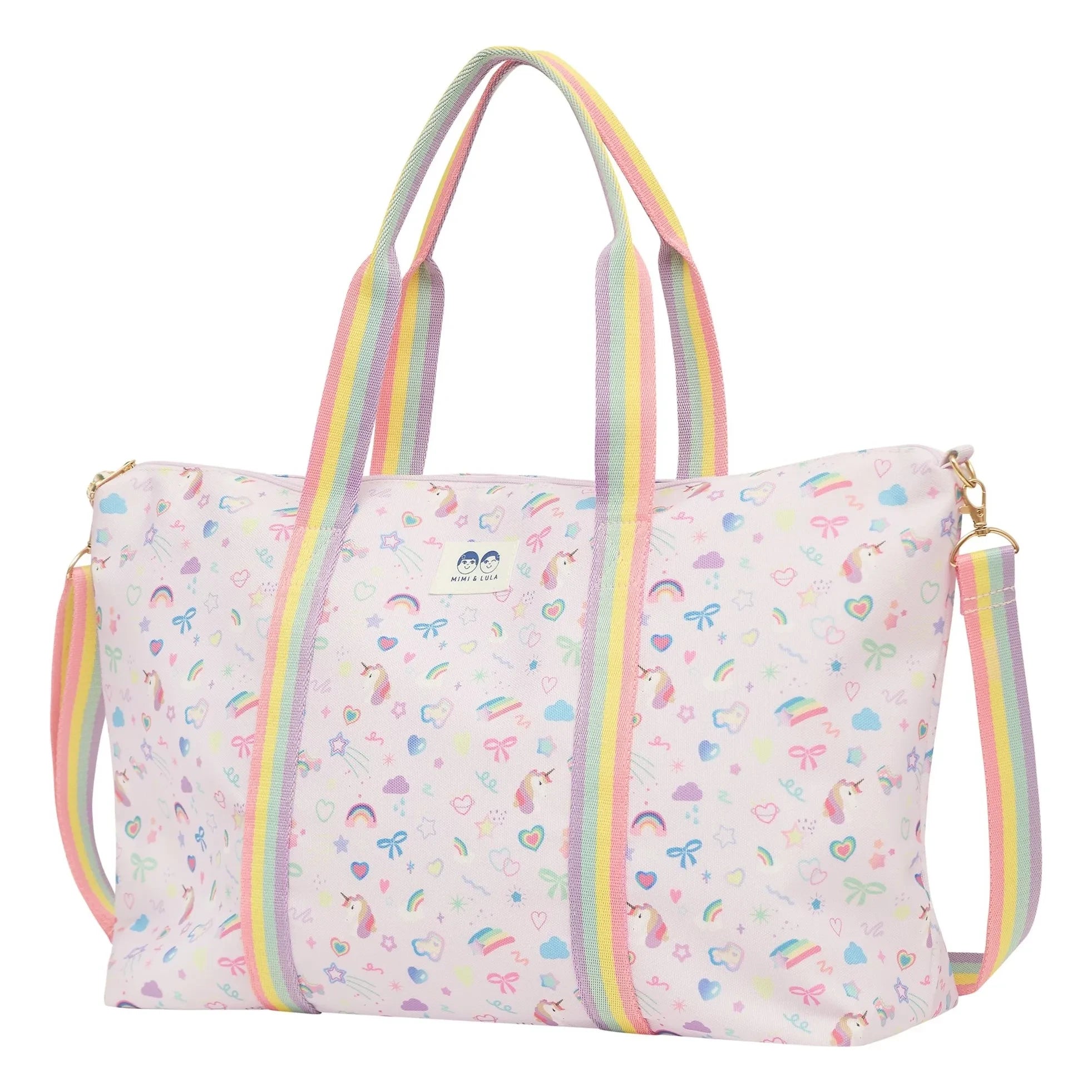 Mimi & Lula - Bolsa de fin de semana Unicornio | Rosa pálido