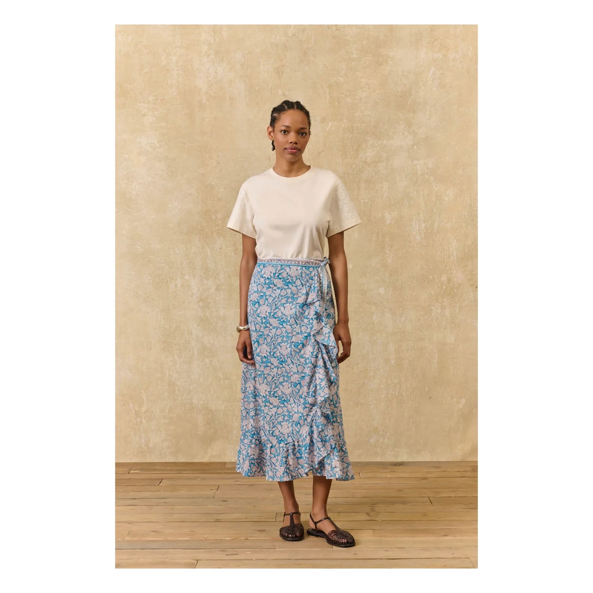 Louise Misha - Falda Imelda Algodón orgánico | Azul