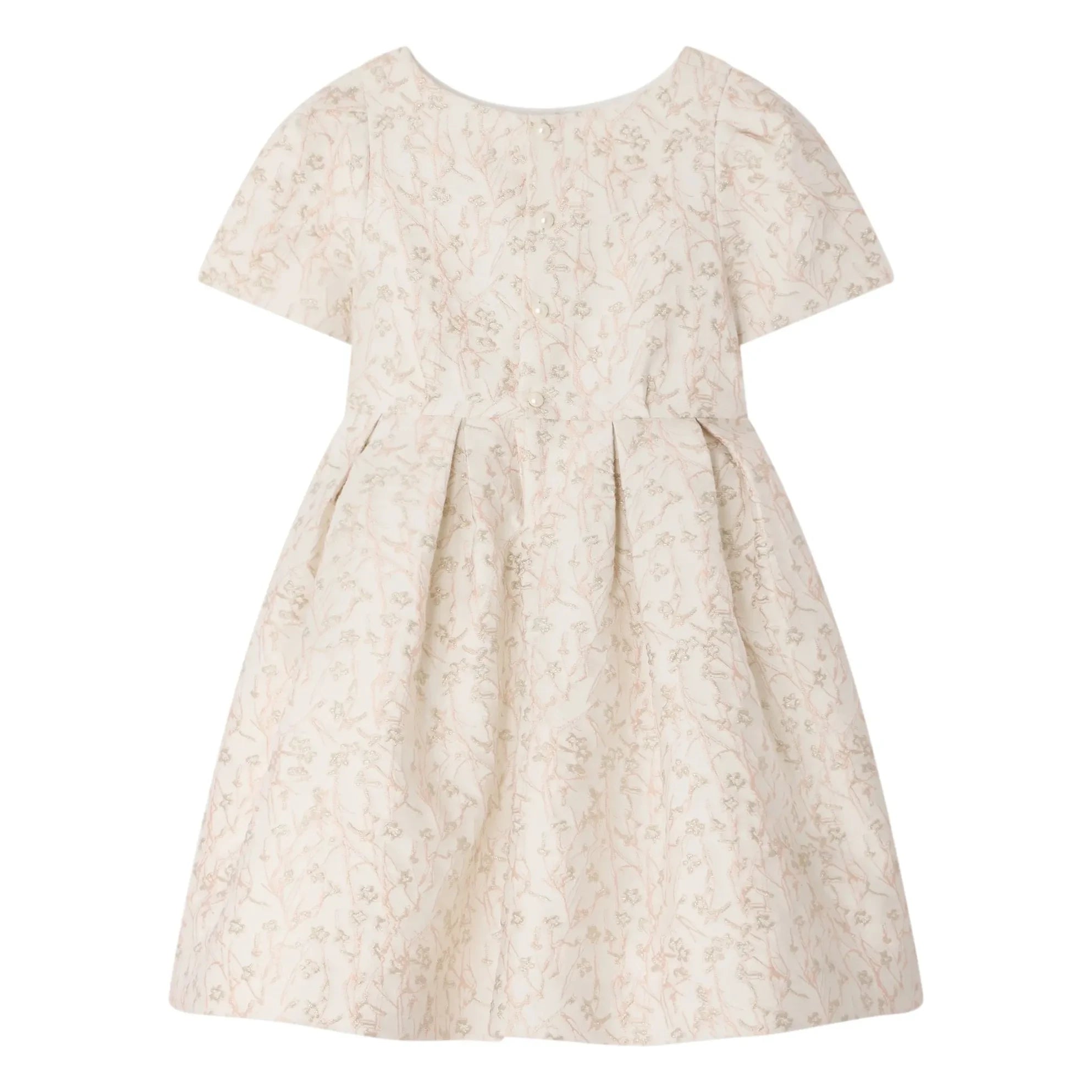 Bonpoint - Vestido Bordado Lilibet Fleurie | Crudo