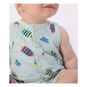 Petit Bateau - Peto corto helados | Turquesa